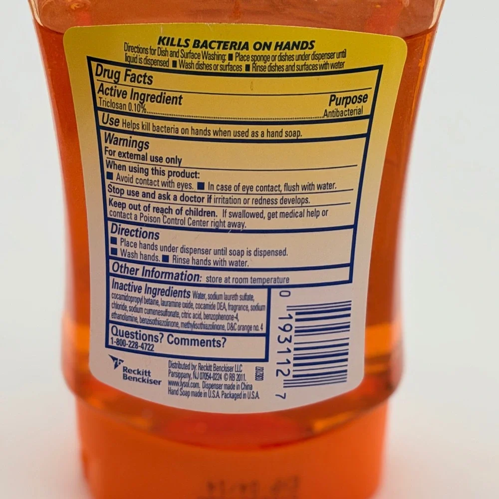 Lysol No-Touch Kitchen System Refill Sparkling Tangerine Soap 8.5oz Discontinued